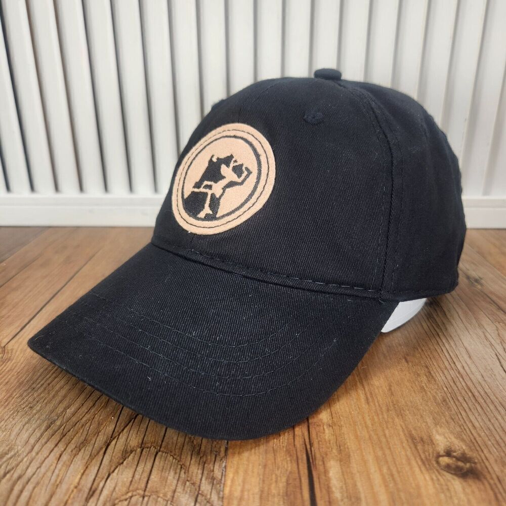 Bruckner's Bulldog Logo Hat Cap Strap Back Black Trucks Engines Mens Advertising